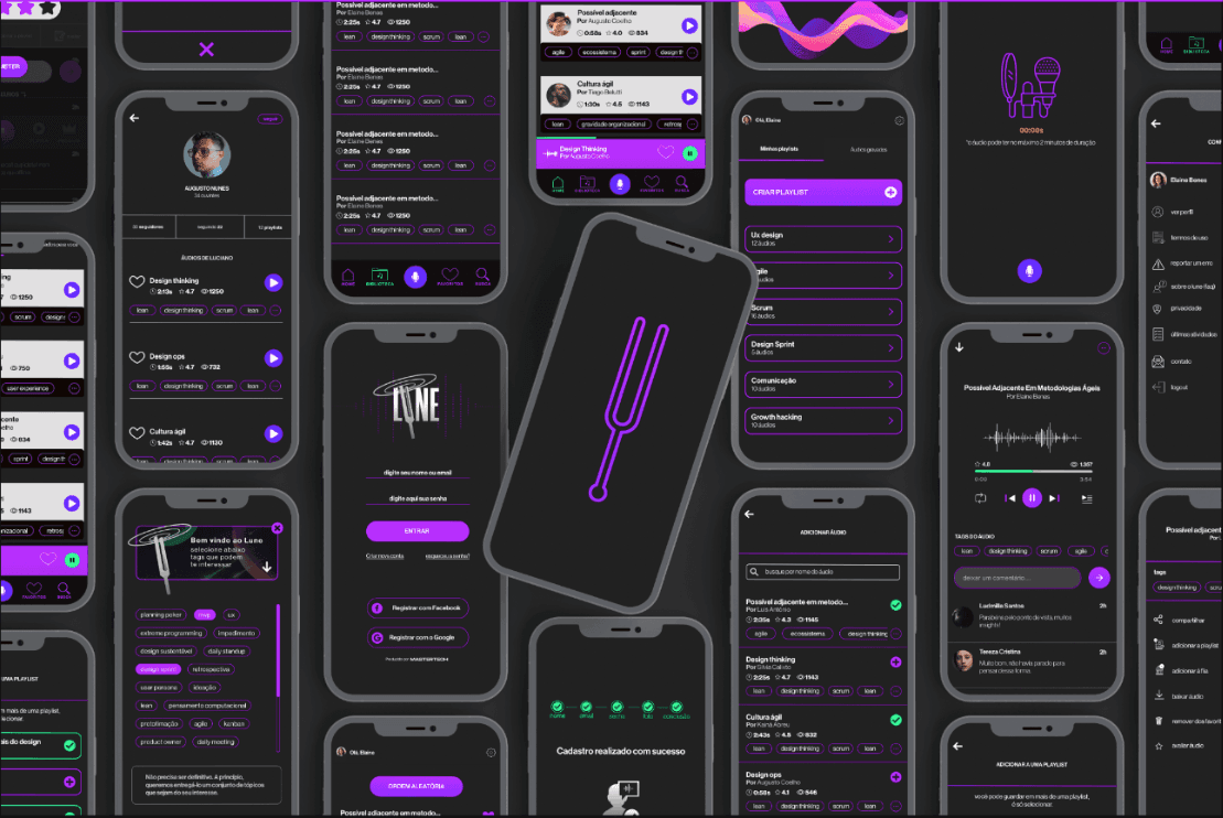 Lune app product screen